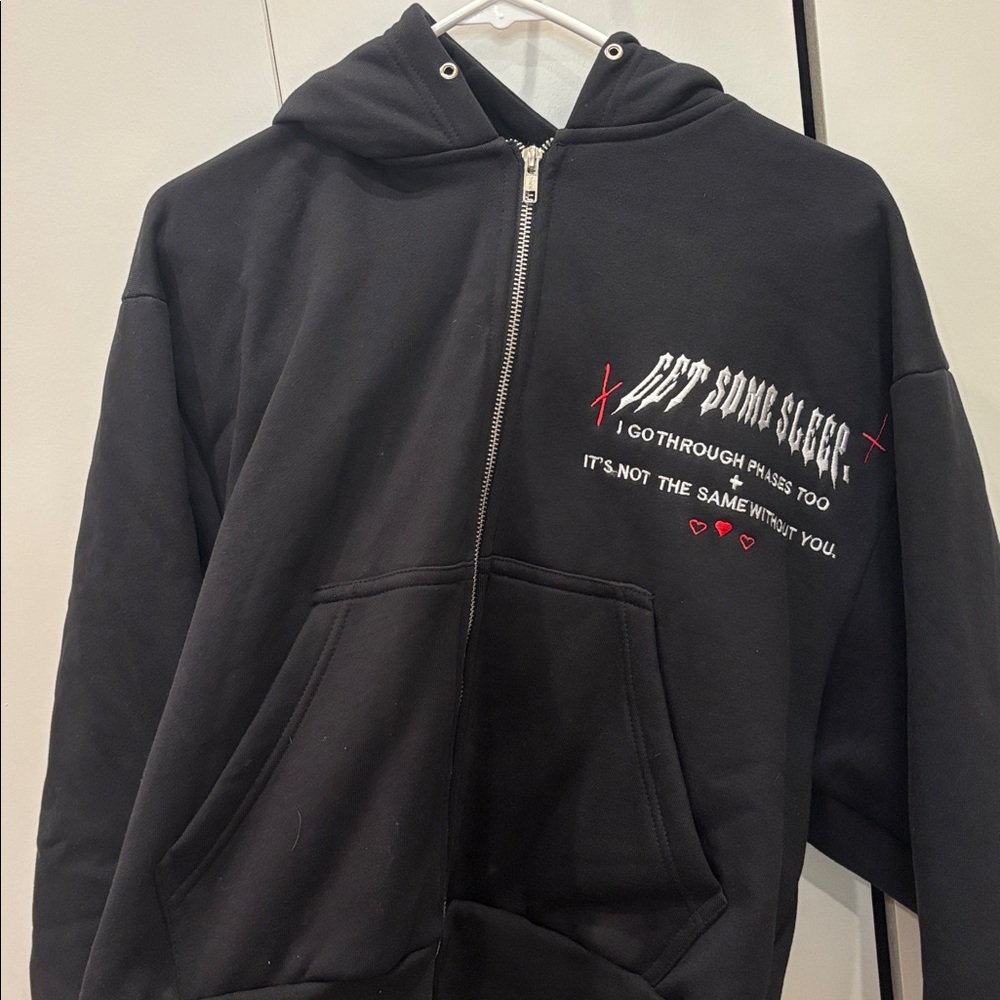 Get some sleep limited edition moon zip up hoodie